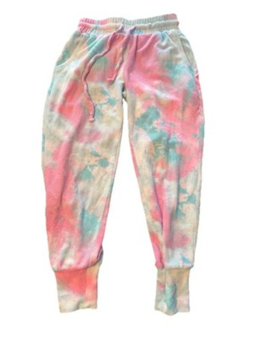 FRESHMAN GIRL'S 2 PC SET TOP & PANTS SIZE 7/8 Tie Dye Fleece Pullover Pink